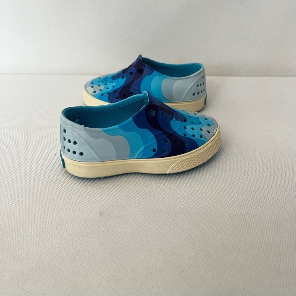 Native Toddler Kids Miller Shoes C6 Blue Tie Dye Boy Lightweight